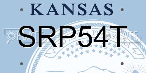 SRP54T Kansas License Plate