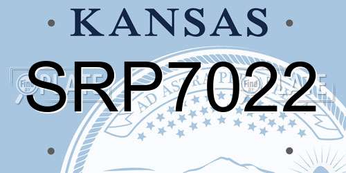 SRP7022 Kansas License Plate