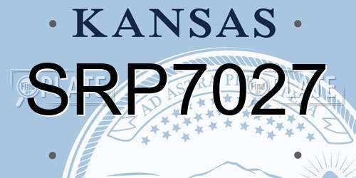 SRP7027 Kansas License Plate