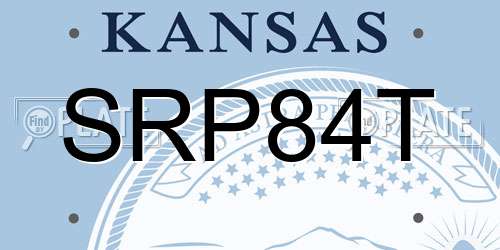 SRP84T Kansas License Plate
