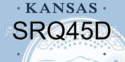 SRQ45D Kansas License Plate