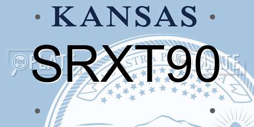 SRXT90 Kansas License Plate