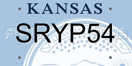 SRYP54 Kansas License Plate