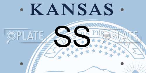 SS Kansas License Plate