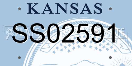 SS02591 Kansas License Plate