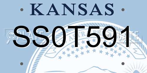 SS0T591 Kansas License Plate