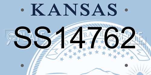 SS14762 Kansas License Plate