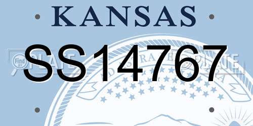 SS14767 Kansas License Plate