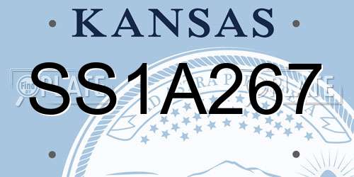 SS1A267 Kansas License Plate