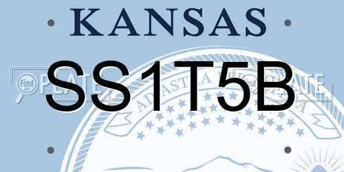 SS1T5B Kansas License Plate