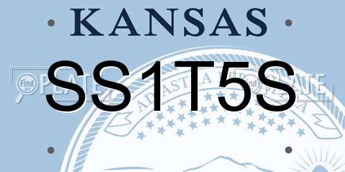 SS1T5S Kansas License Plate