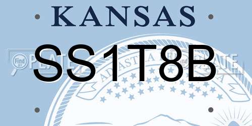 SS1T8B Kansas License Plate