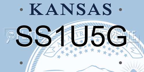SS1U5G Kansas License Plate