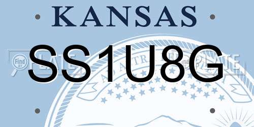 SS1U8G Kansas License Plate