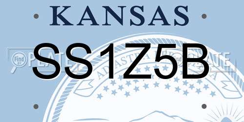 SS1Z5B Kansas License Plate