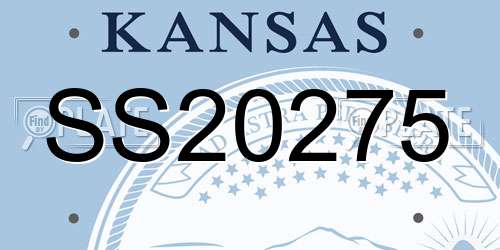 SS20275 Kansas License Plate