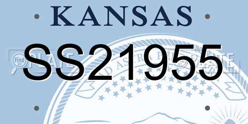 SS21955 Kansas License Plate