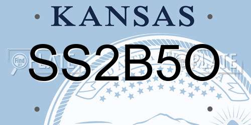SS2B5O Kansas License Plate