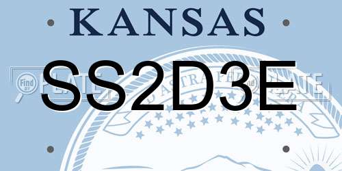SS2D3E Kansas License Plate