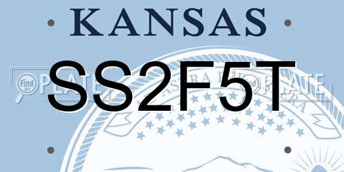 SS2F5T Kansas License Plate