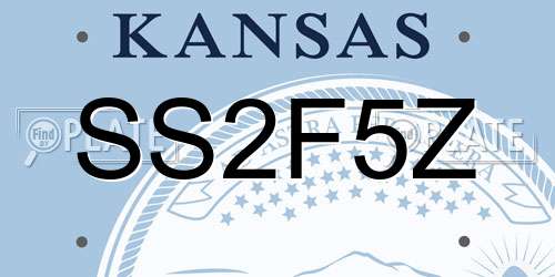 SS2F5Z Kansas License Plate