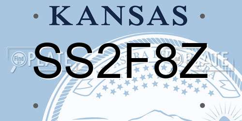 SS2F8Z Kansas License Plate