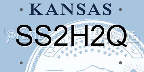 SS2H2Q Kansas License Plate
