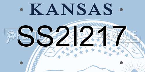 SS2I217 Kansas License Plate
