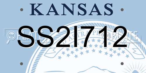 SS2I712 Kansas License Plate