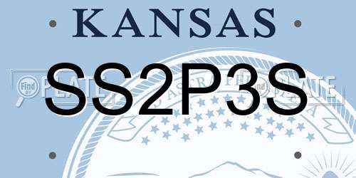 SS2P3S Kansas License Plate