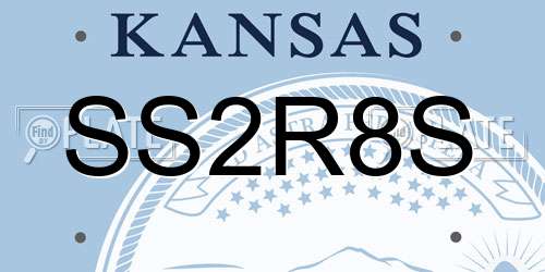 SS2R8S Kansas License Plate