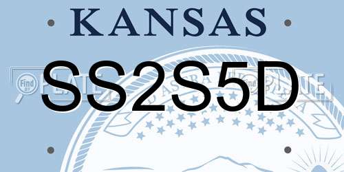 SS2S5D Kansas License Plate