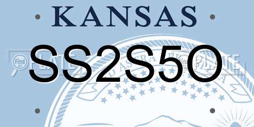 SS2S5O Kansas License Plate