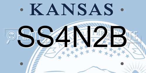 SS4N2B Kansas License Plate