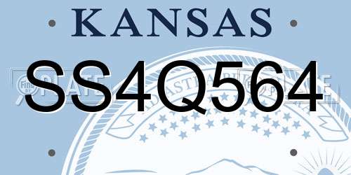 SS4Q564 Kansas License Plate