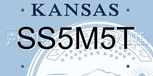 SS5M5T Kansas License Plate