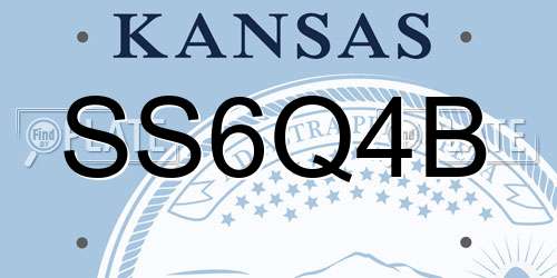 SS6Q4B Kansas License Plate