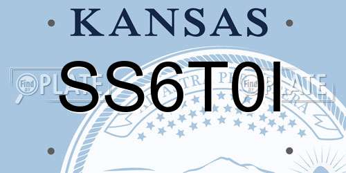 SS6T0I Kansas License Plate