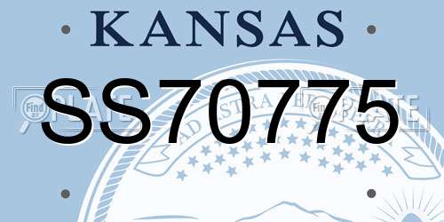 SS70775 Kansas License Plate