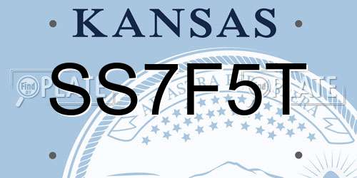 SS7F5T Kansas License Plate