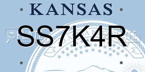 SS7K4R Kansas License Plate