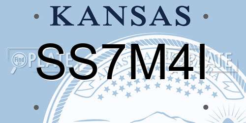 SS7M4I Kansas License Plate