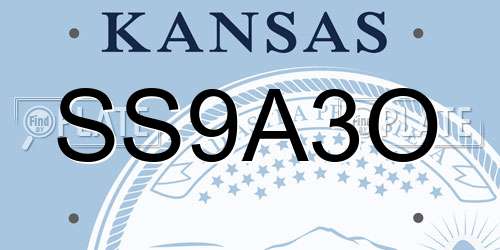 SS9A3O Kansas License Plate