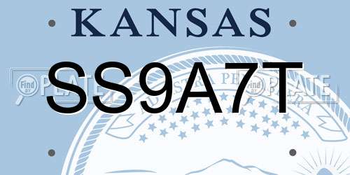 SS9A7T Kansas License Plate