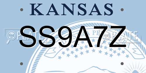 SS9A7Z Kansas License Plate