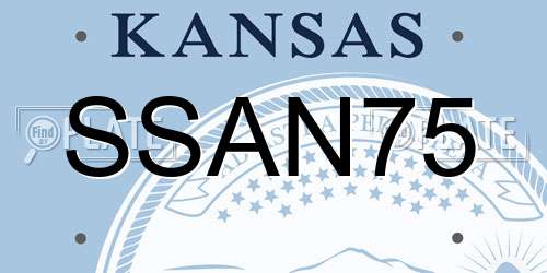 SSAN75 Kansas License Plate