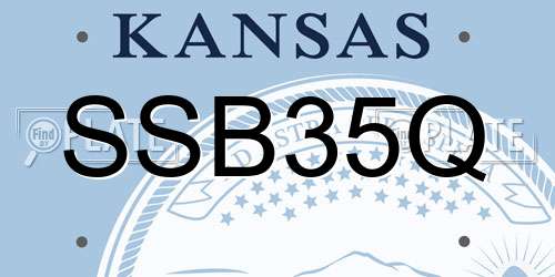 SSB35Q Kansas License Plate