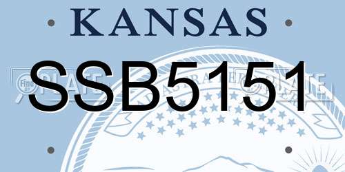 SSB5151 Kansas License Plate