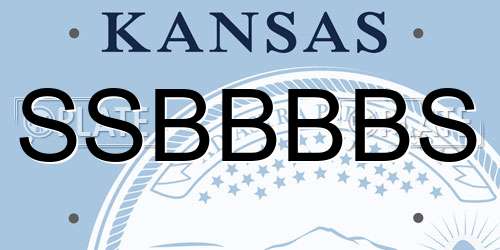 SSBBBBS Kansas License Plate