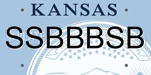 SSBBBSB Kansas License Plate
